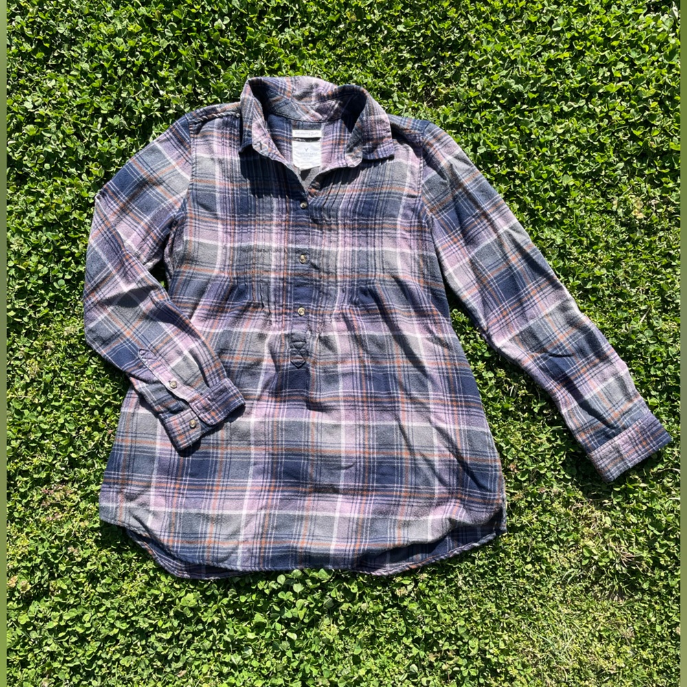 American Eagle Jegging Fit Ahh-mazingly Soft Flannel Tunic Top